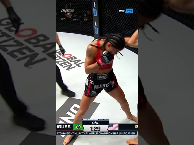 Allycia Hellen Rodrigues outduels Janet Todd to unify the ONE Atomweight Muay Thai World Title!
