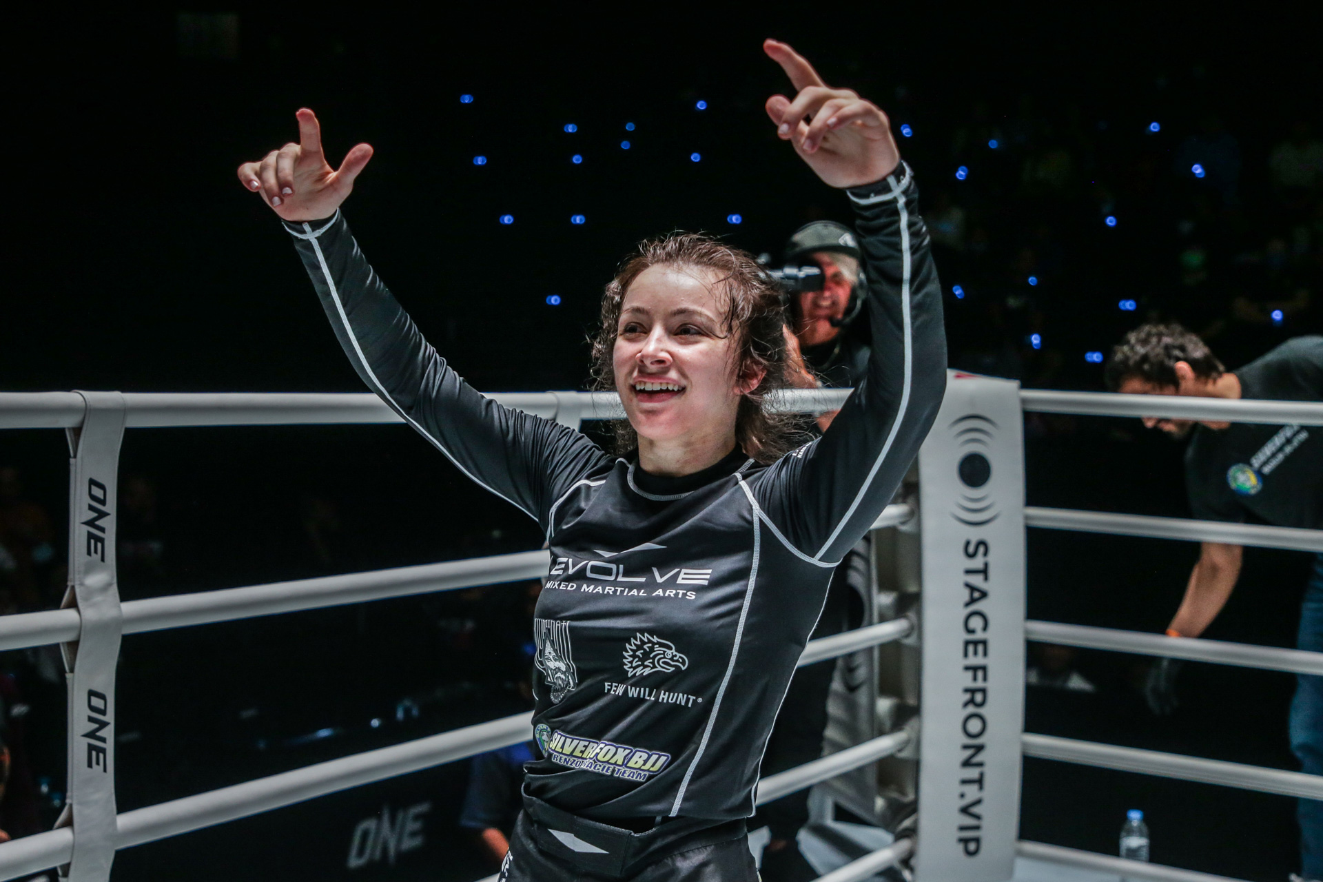Danielle Kelly ’s reactions after her win against Ayaka Miura at ONE Fight Night 7