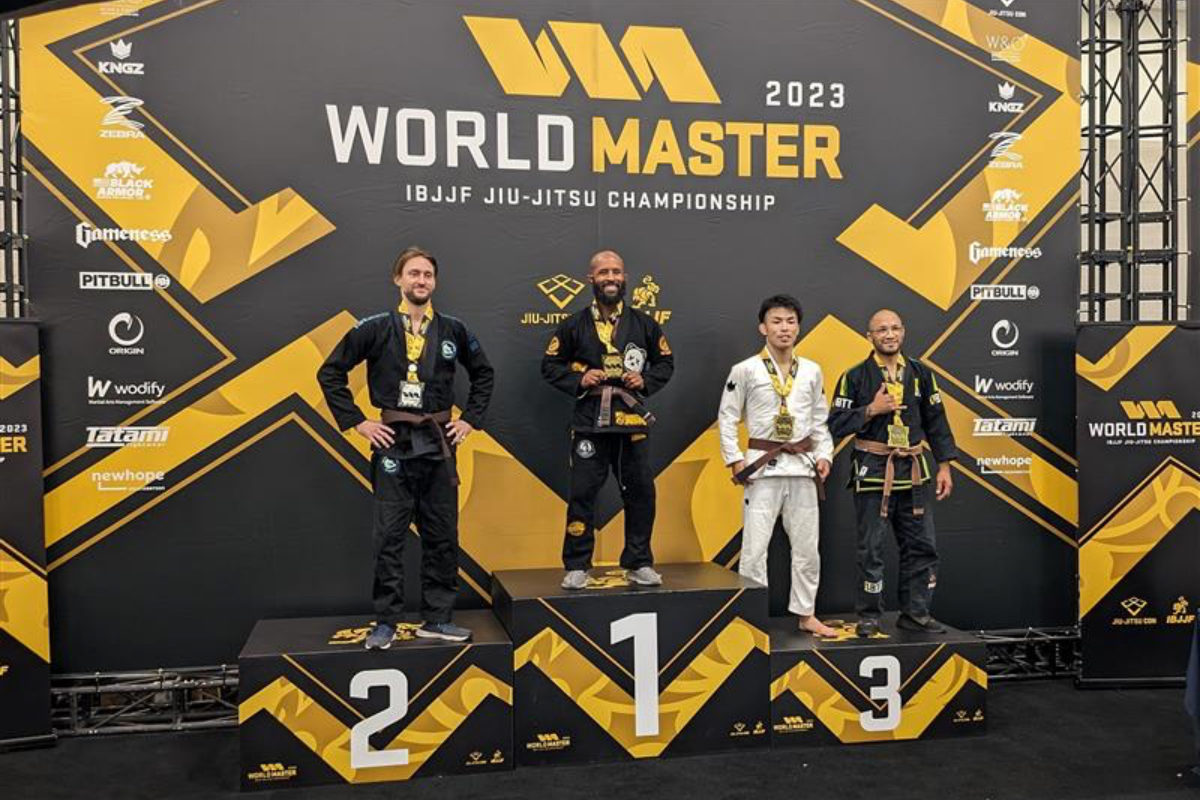 Demetrious Johnson at the 2023 World Master IBJJF Jiu-Jitsu Championship