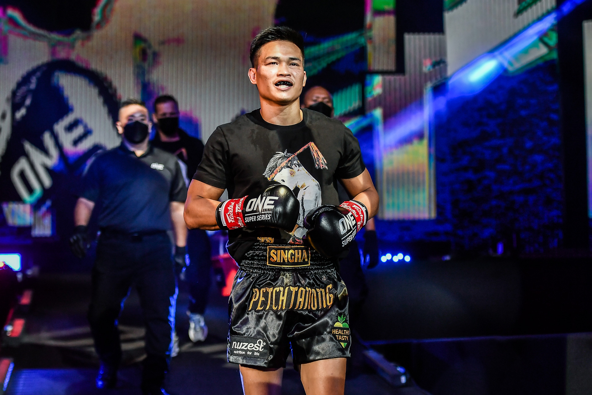 Pictures from the kickboxing clash between Petchtanong and Zhang Chenglong from ONE: REVOLUTION